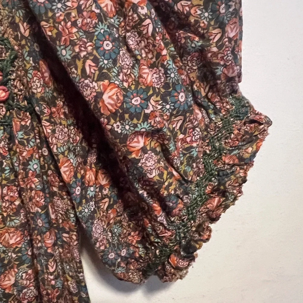 DOEN Elba Top in Yellow Laurel Canyon Rose Floral Print XL - Picture 12 of 12